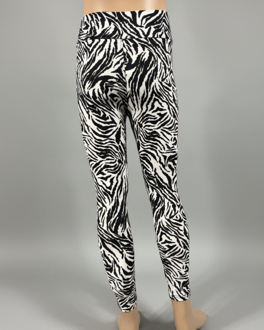 Zebra black & white full length leggings