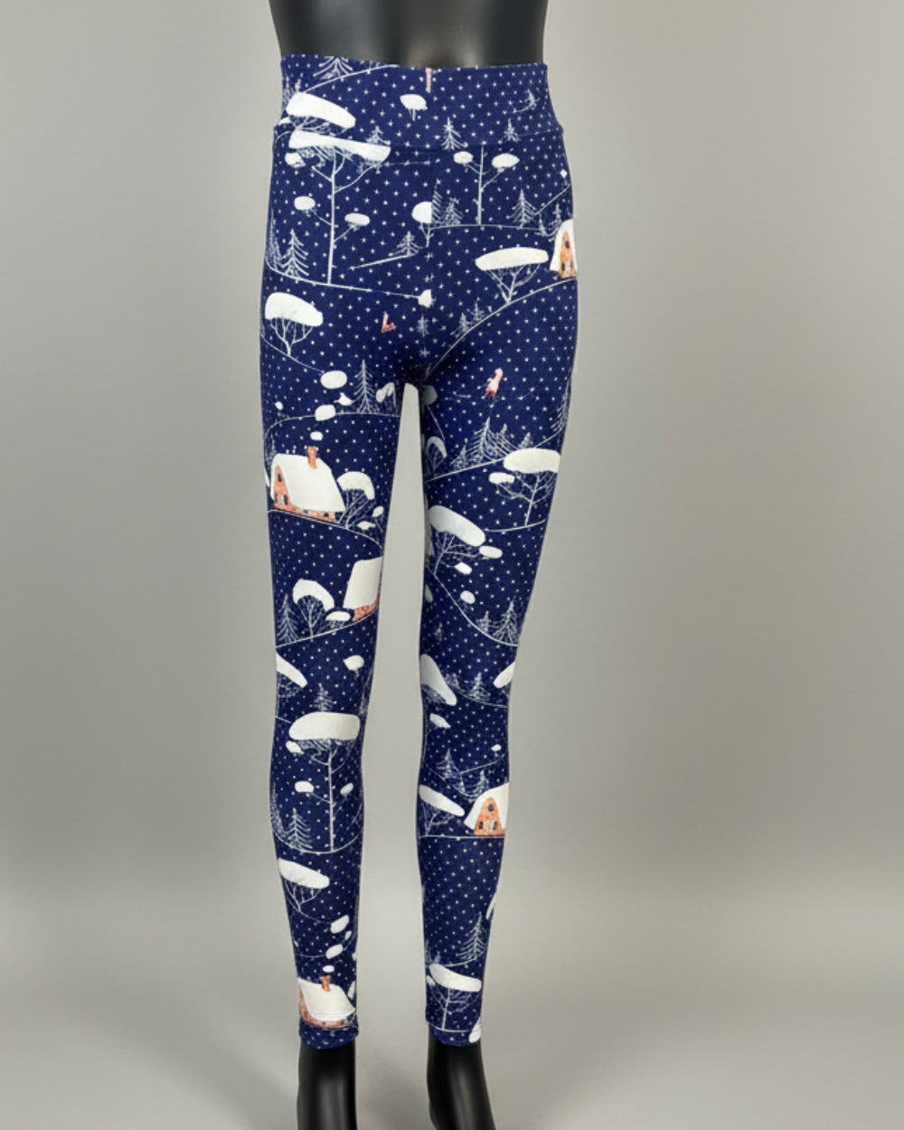 Snowy village leggings
