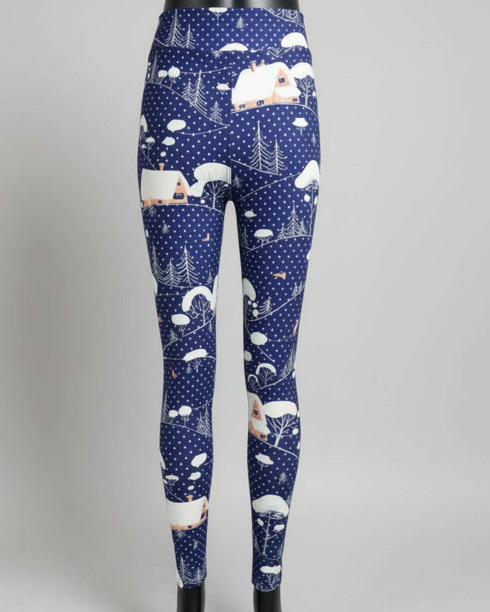 Snowy village leggings