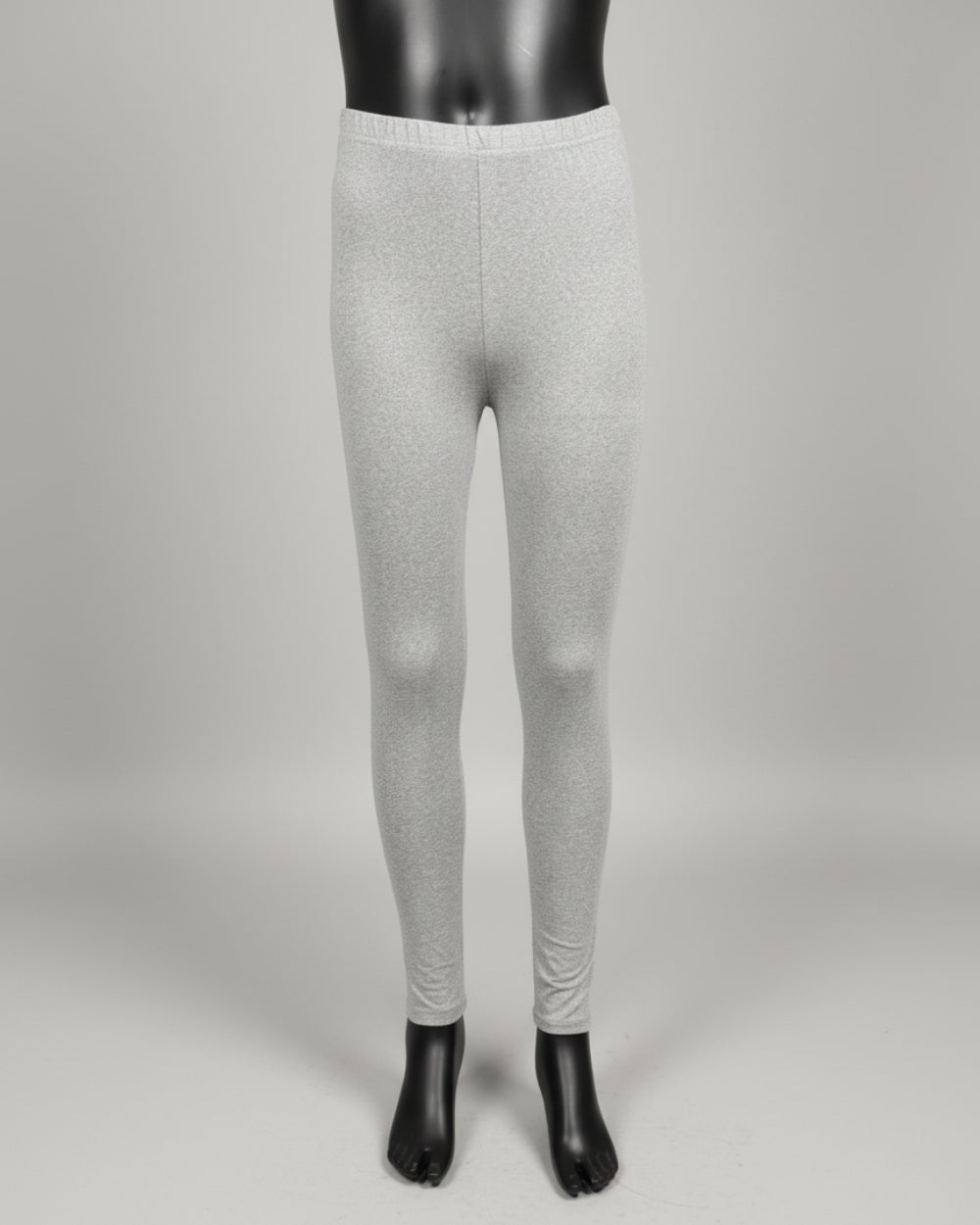 Jersey grey full length stretch leggings
