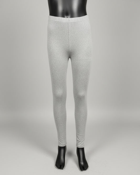 Jersey grey full length stretch leggings