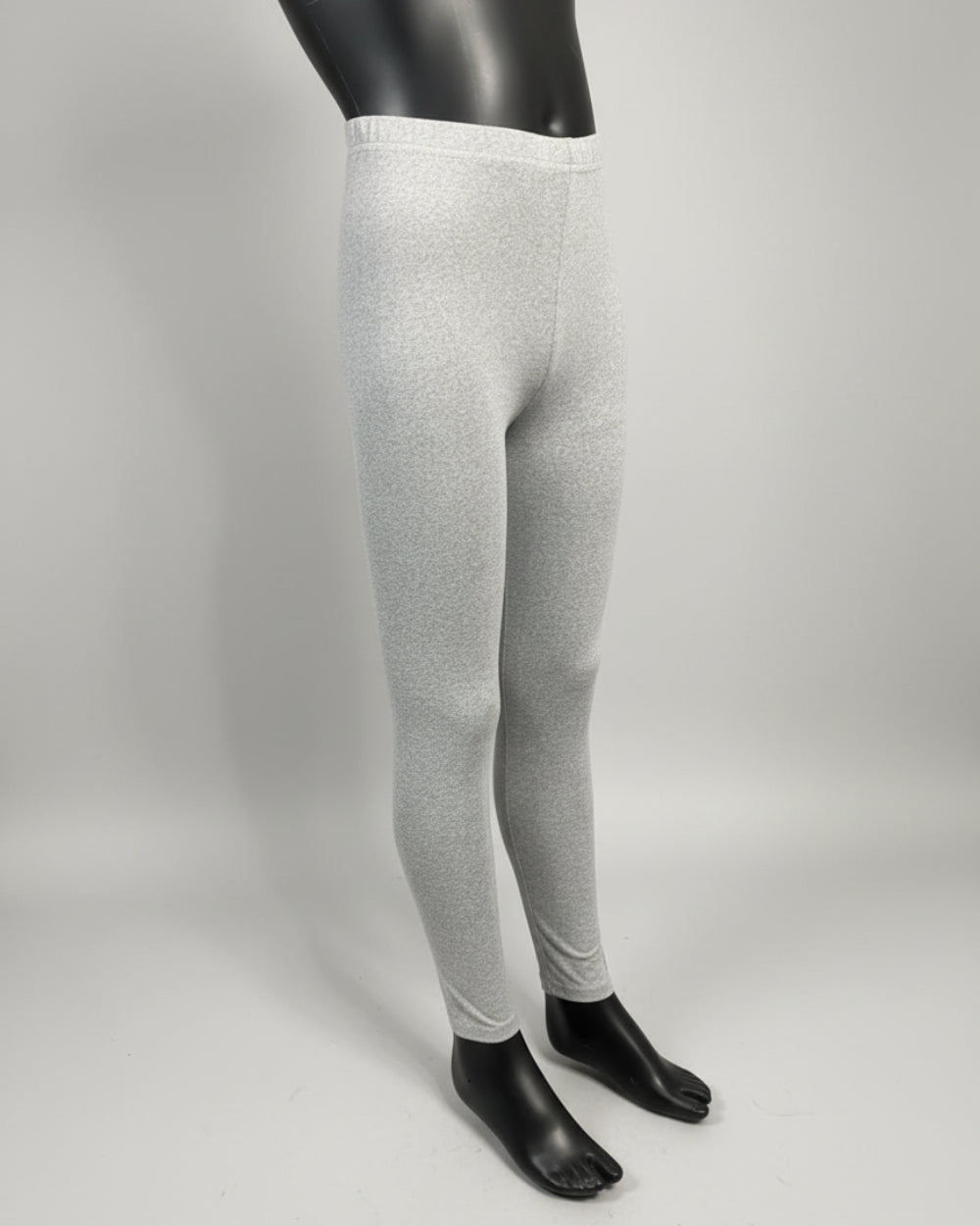 Jersey grey full length stretch leggings