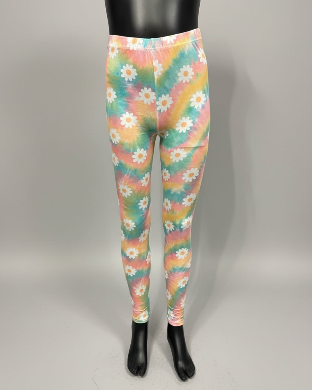 Rainbow Daisy full length stretch leggings
