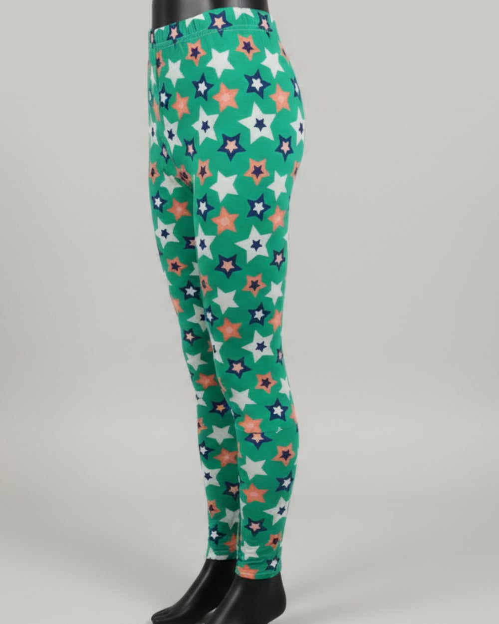 Green star design leggings