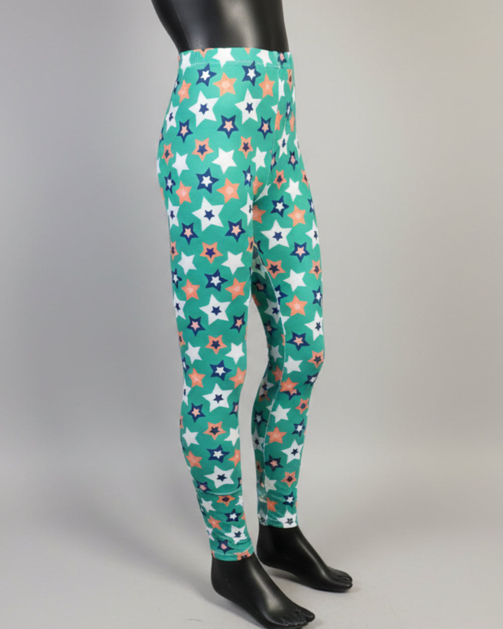 Green star design leggings