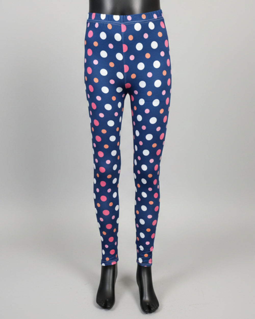 Purple dots design full length leggings