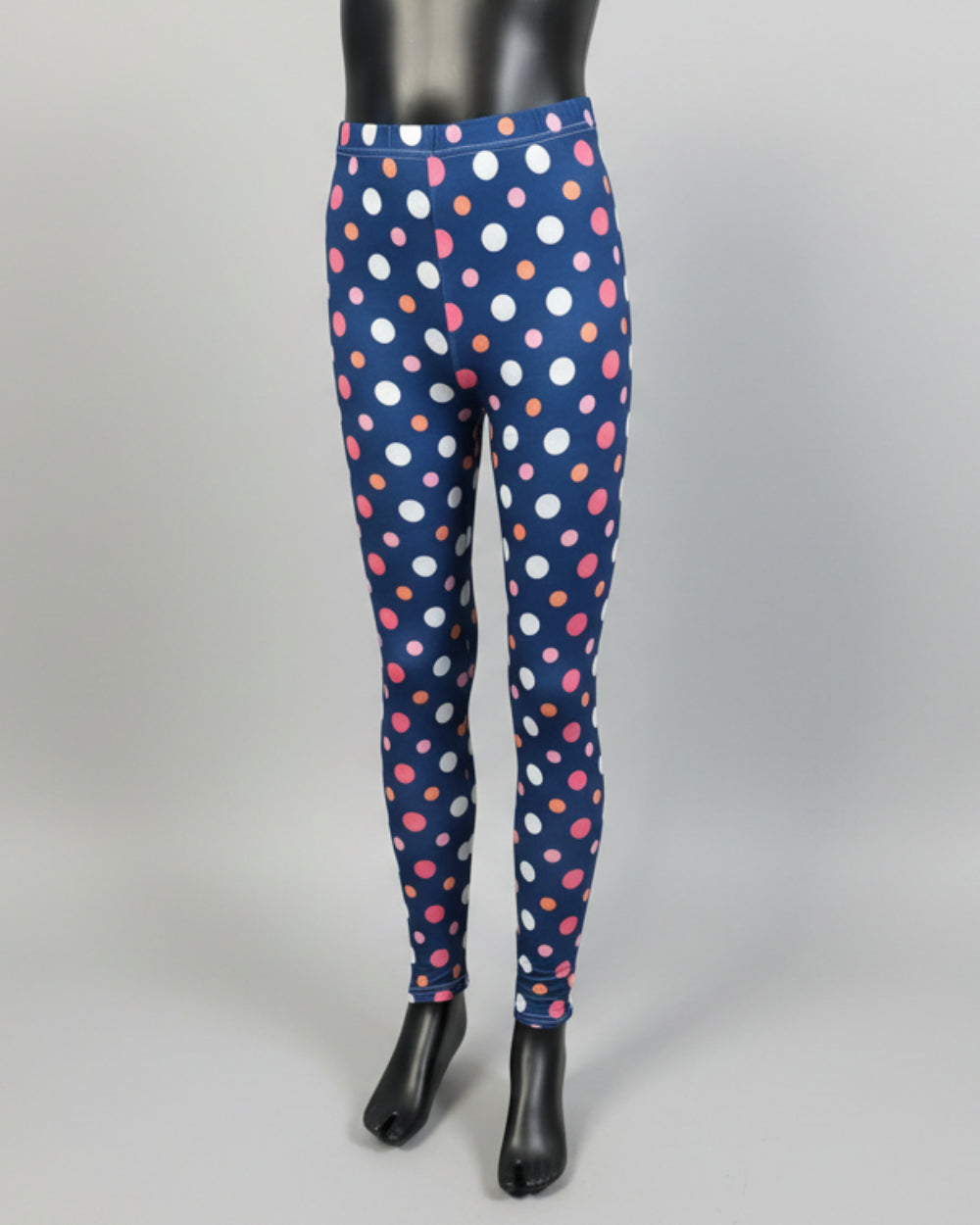 Purple dots design full length leggings