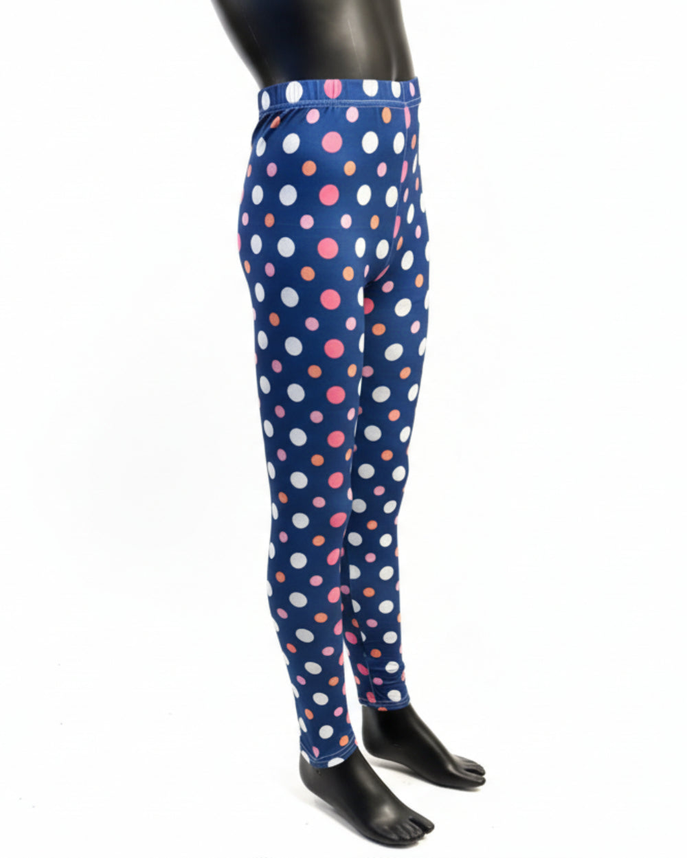 Purple dots design full length leggings
