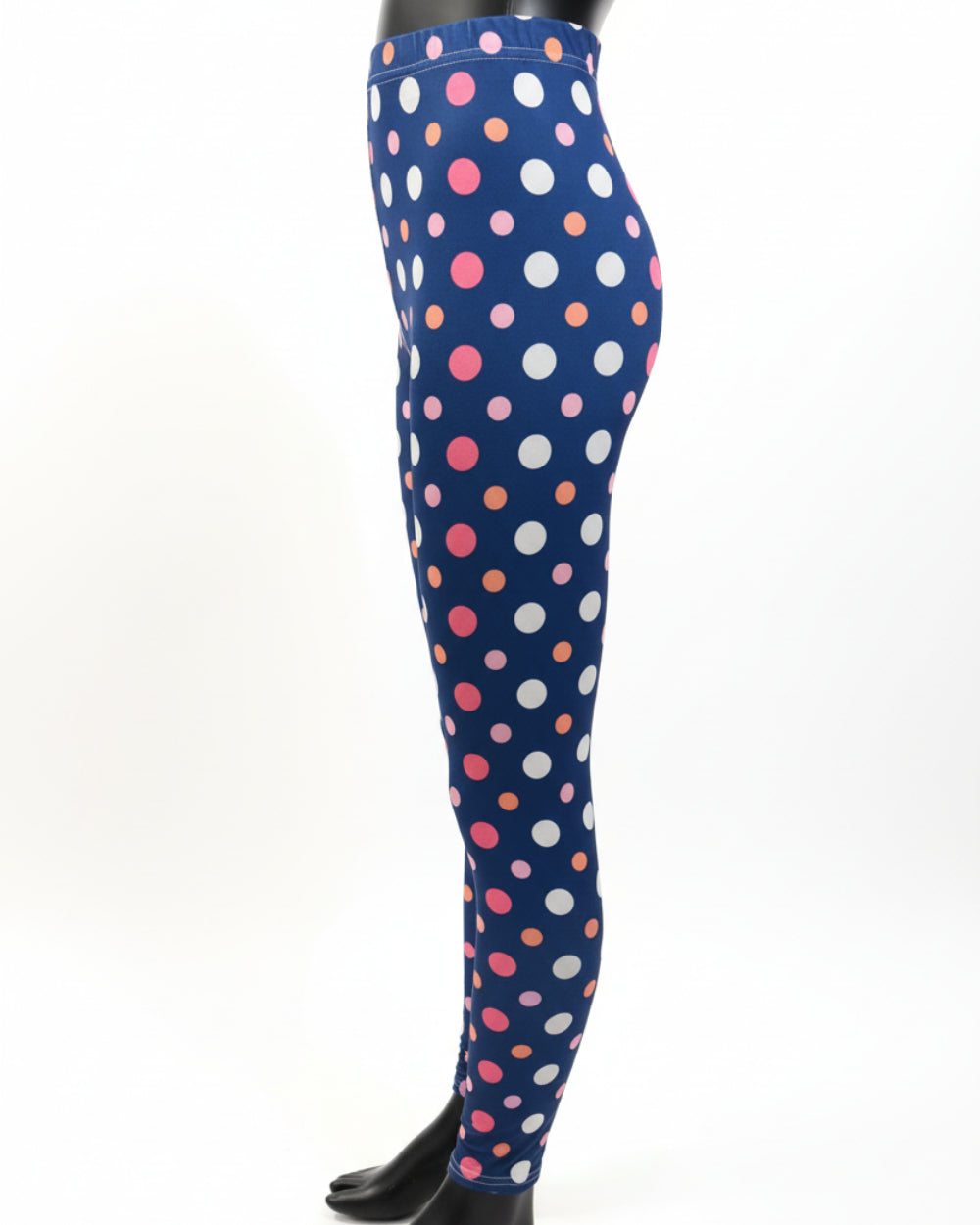 Purple dots design full length leggings
