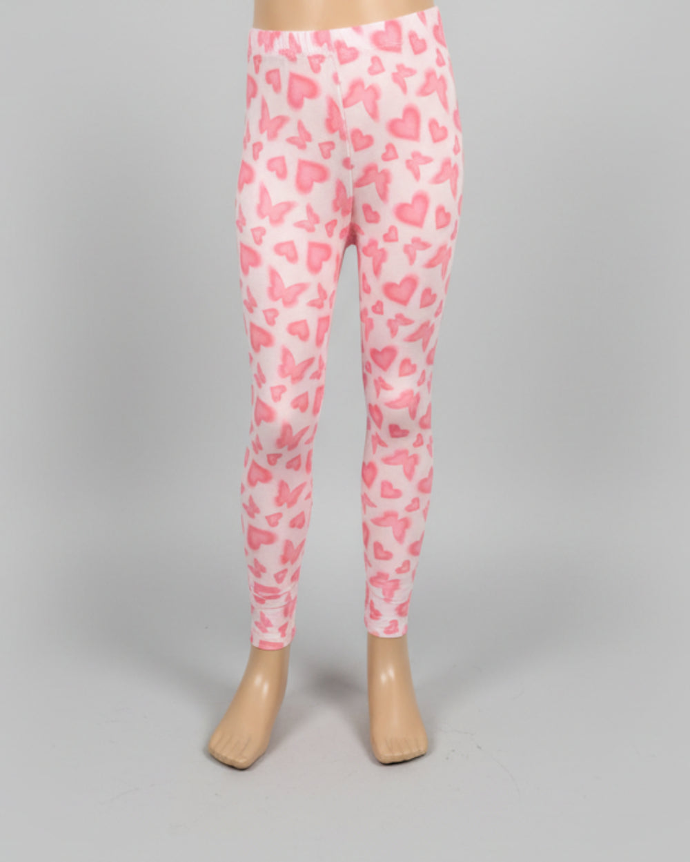 Pink butterfly leggings, full length