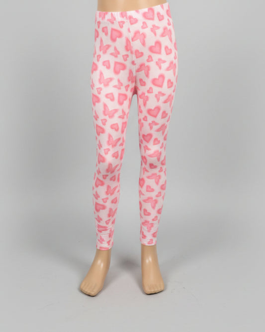 Pink butterfly leggings, full length