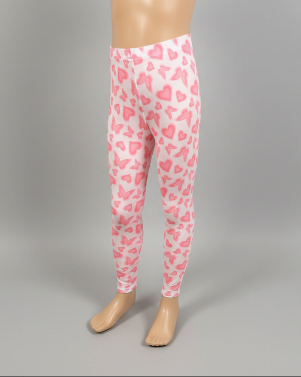 Pink butterfly leggings, full length