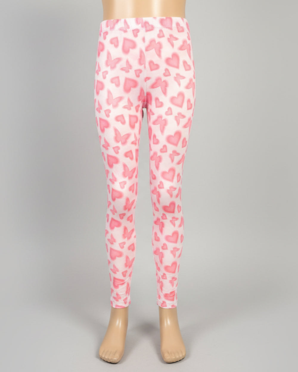 Pink butterfly leggings, full length