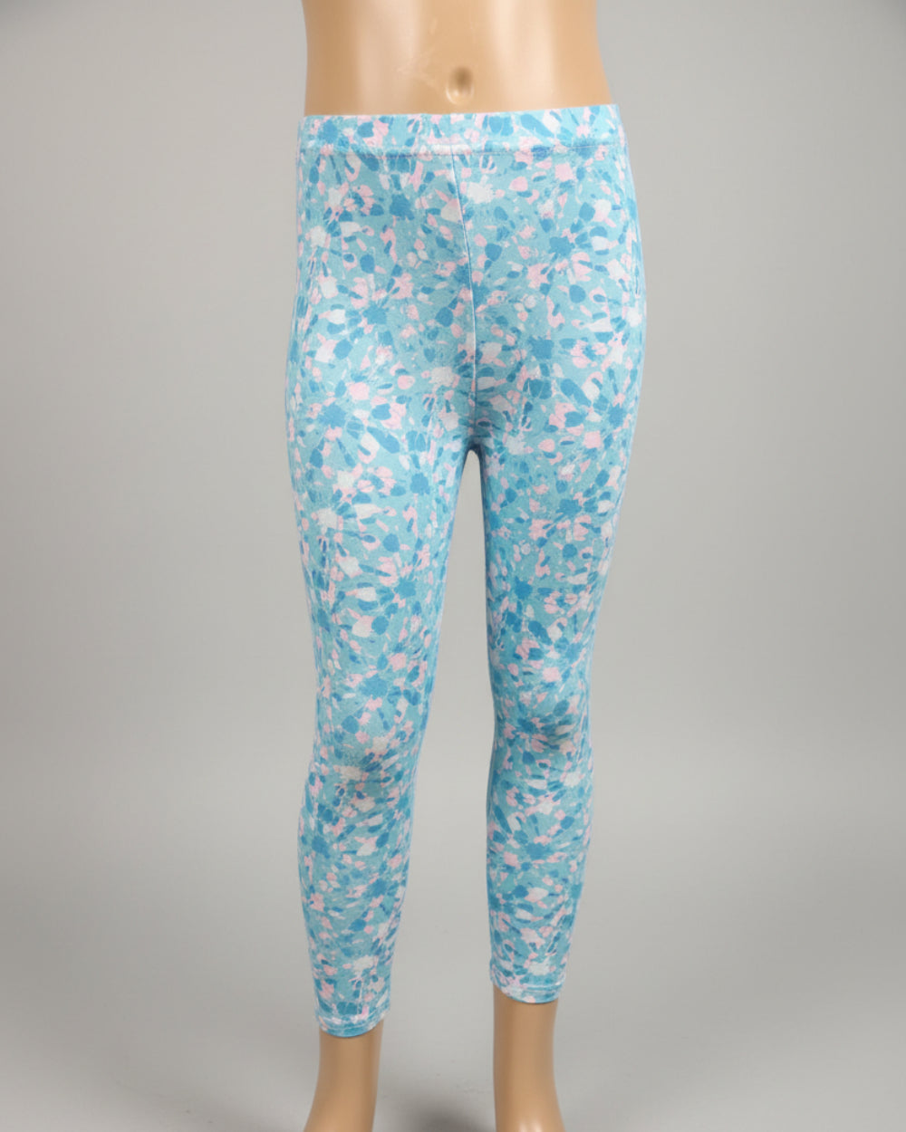Blue & pink full length leggings