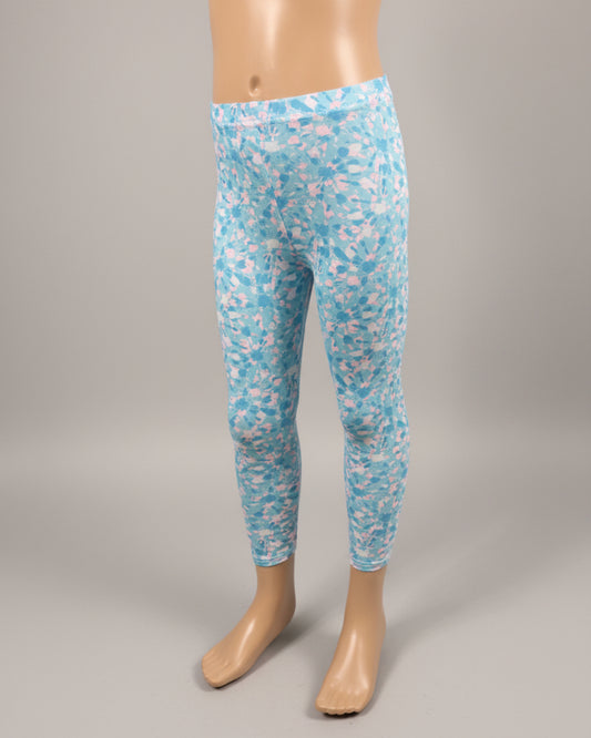 Blue & pink full length leggings
