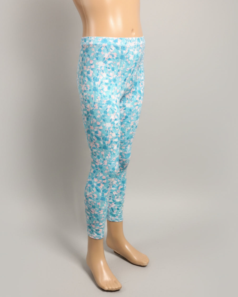 Blue & pink full length leggings