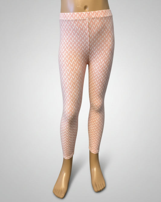 Pink and white design leggings