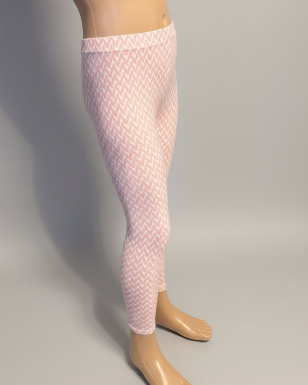 Pink and white design leggings