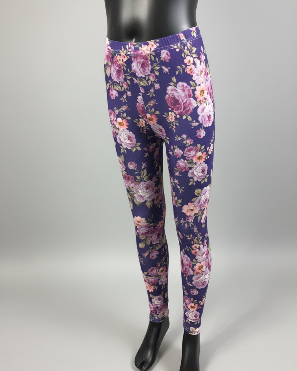 Purple flowers leggings