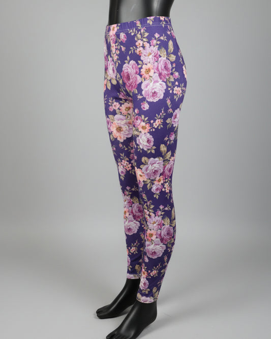 Purple flowers leggings