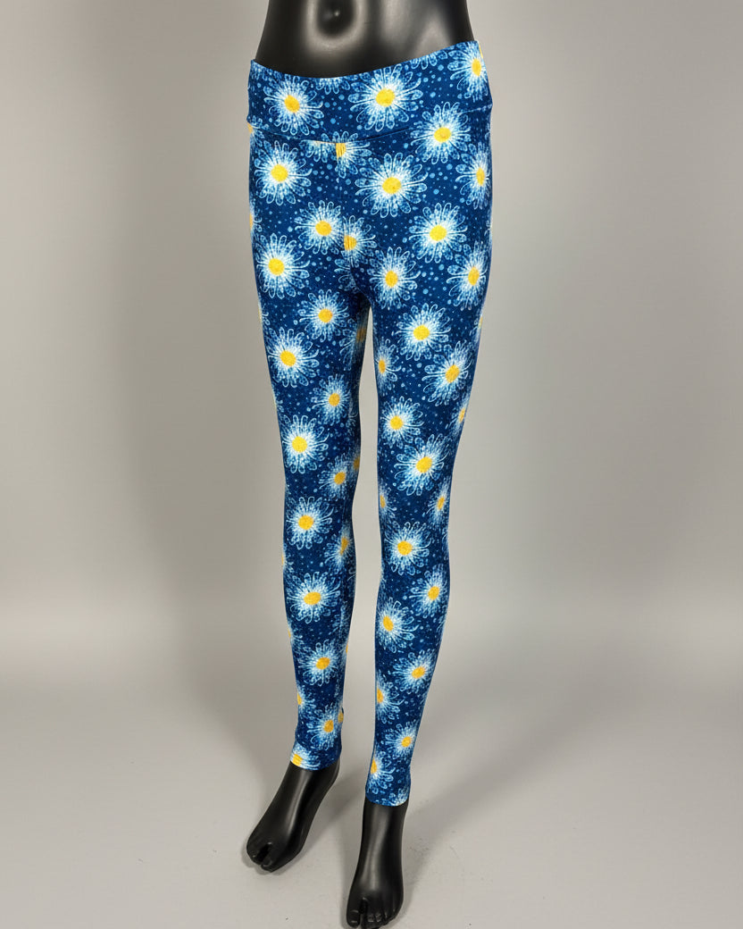 Winter daisy leggings