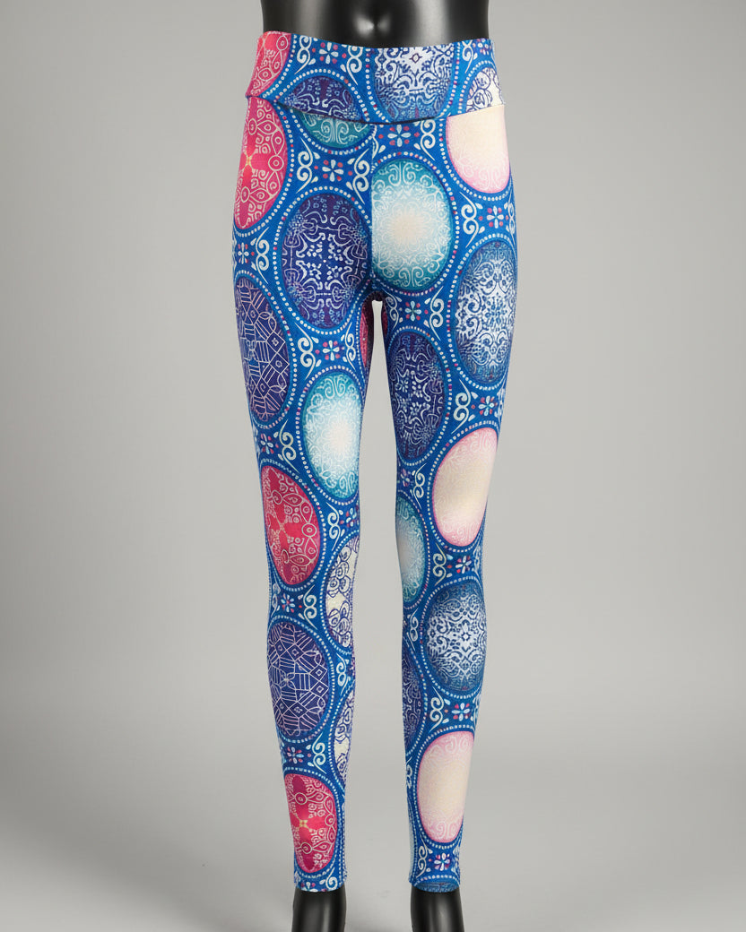 Mystical patterned full length stretch leggings