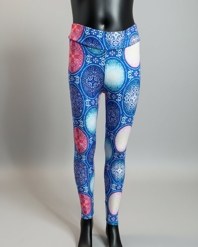 Mystical patterned full length stretch leggings
