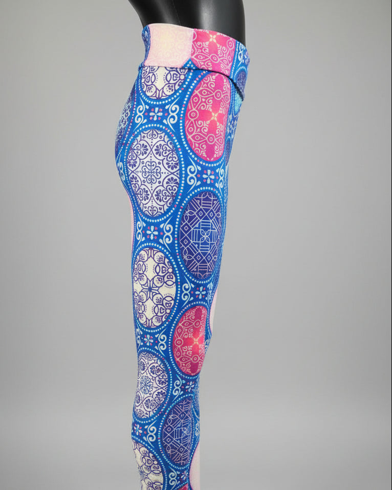 Mystical patterned full length stretch leggings