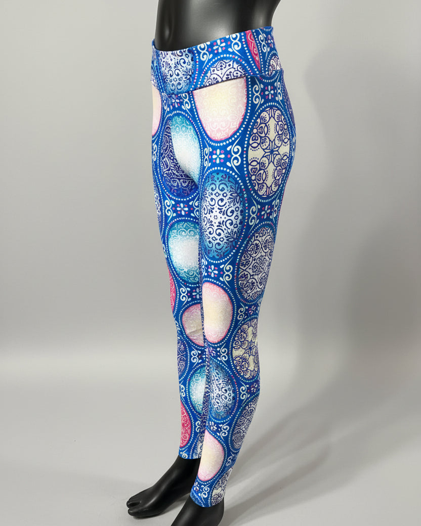 Mystical patterned full length stretch leggings