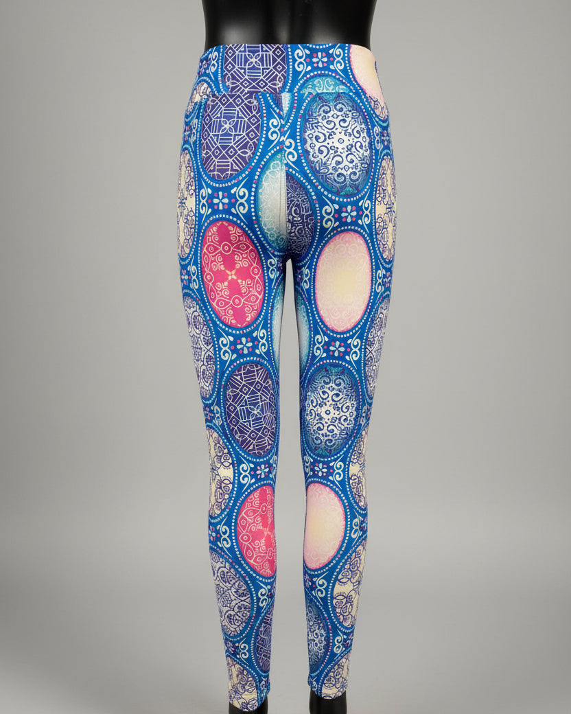 Mystical patterned full length stretch leggings