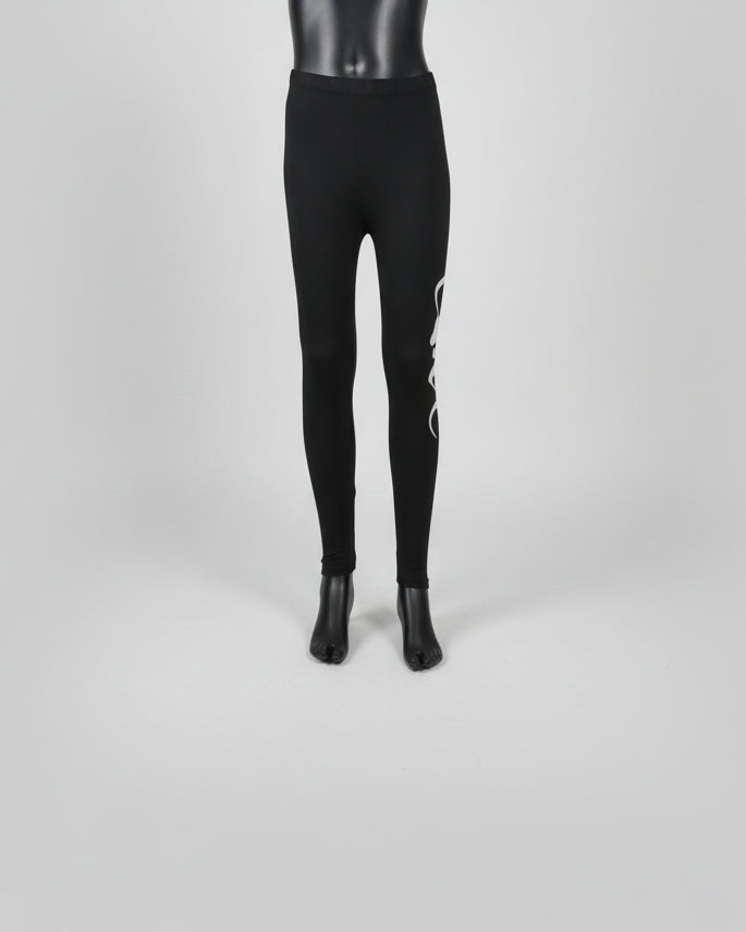 Black paw love design full length stretch leggings