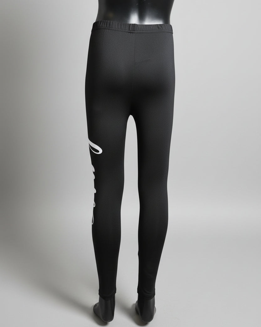 Black paw love design full length stretch leggings