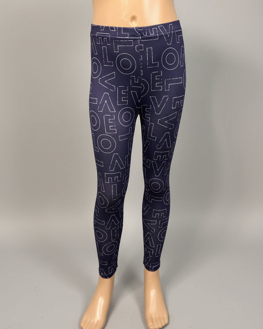 Purple love design full length leggings