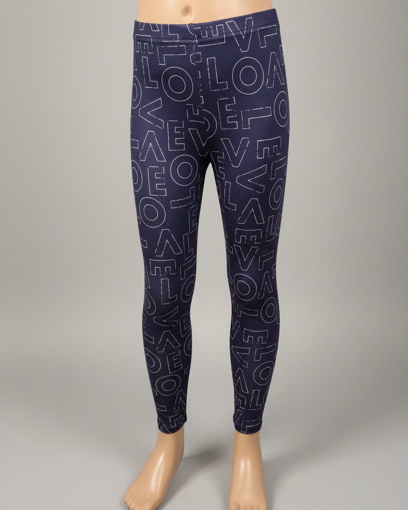 Purple love design full length leggings