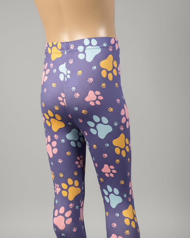 Purple paws full length leggings