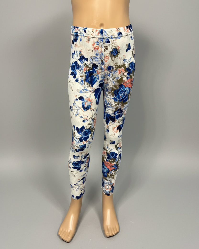Blue Rose design leggings