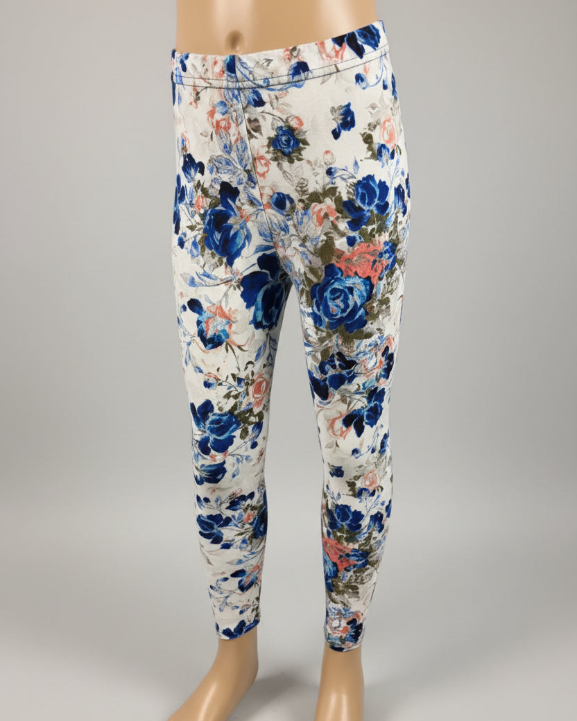 Blue Rose design leggings