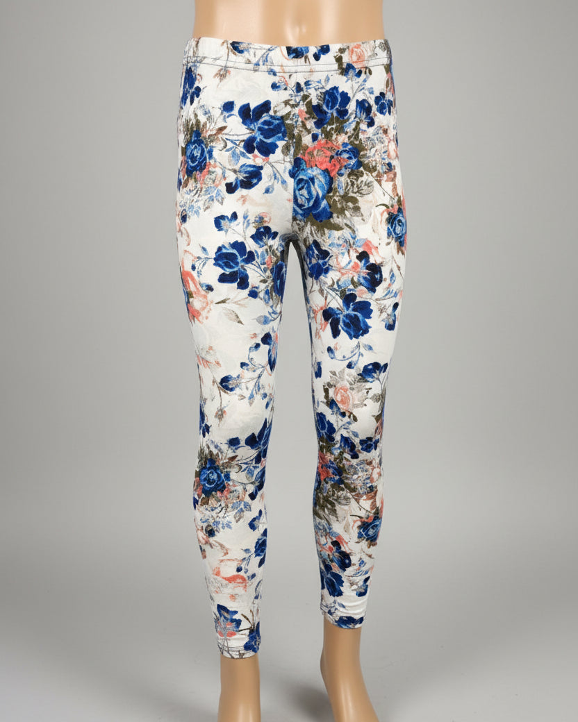 Blue Rose design leggings