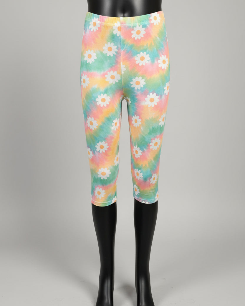 Flower patterned Capri leggings, choice of size & design!