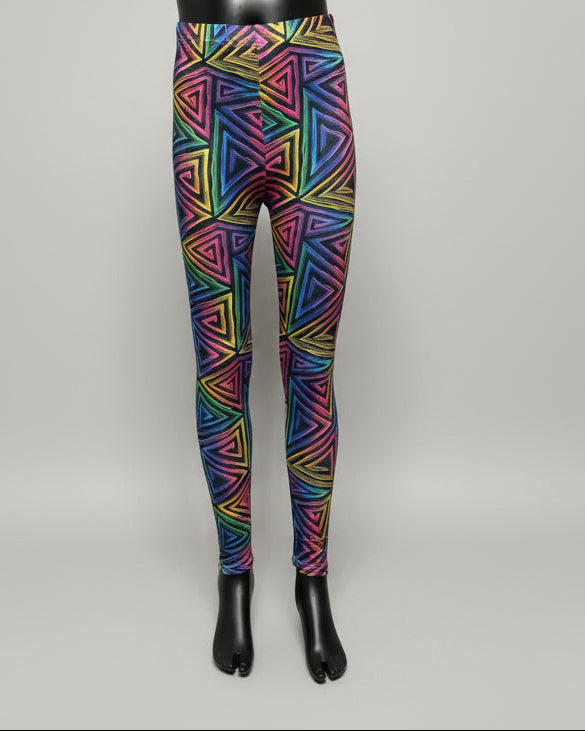 Funky Triangles full length leggings