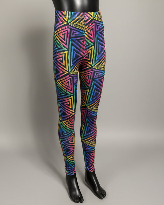 Funky Triangles full length leggings