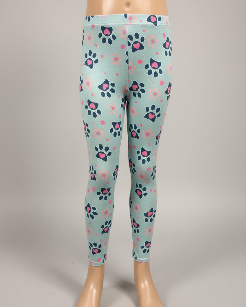 Stars and paws design cute leggings