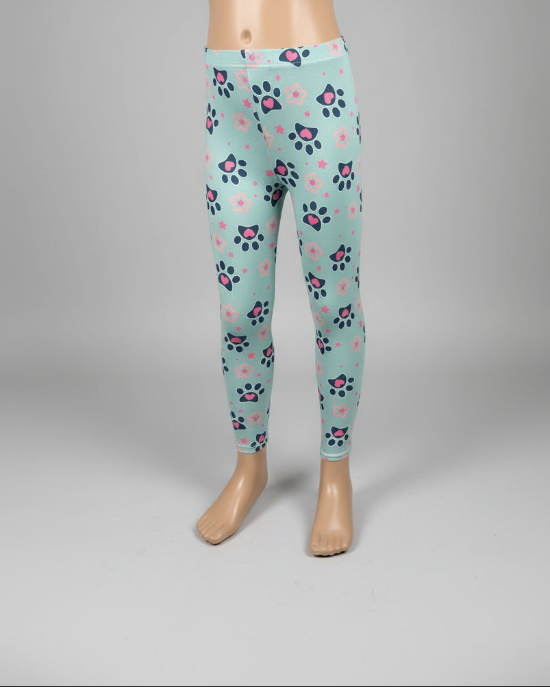 Stars and paws design cute leggings