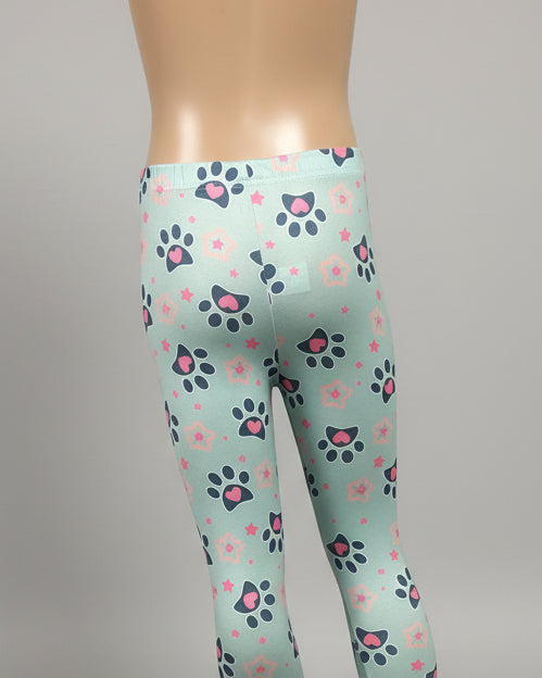 Stars and paws design cute leggings