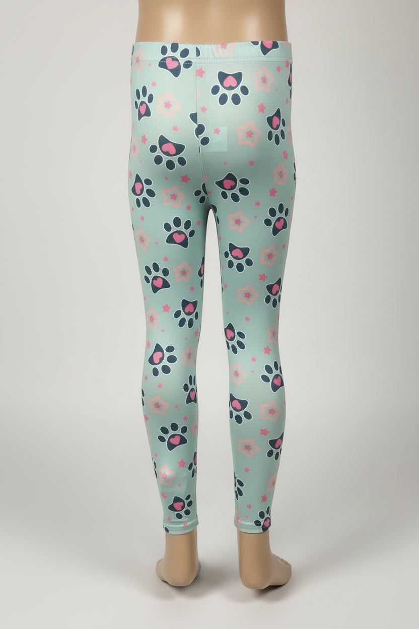 Stars and paws design cute leggings