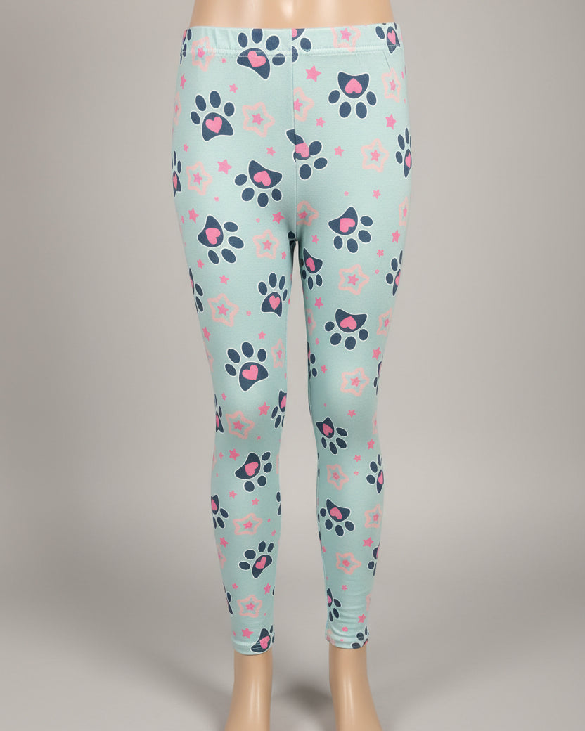 Stars and paws design cute leggings