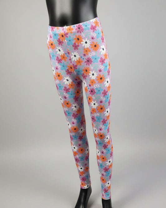 Lilac flower design leggings
