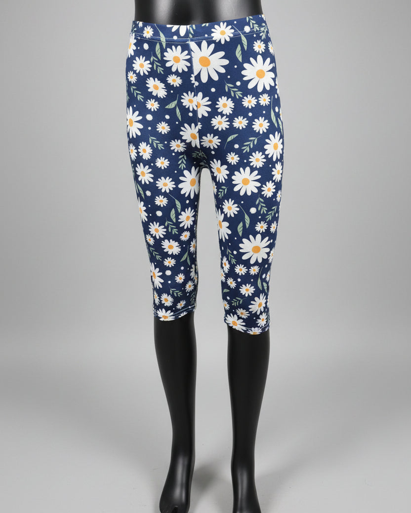 Flower patterned Capri leggings, choice of size & design!