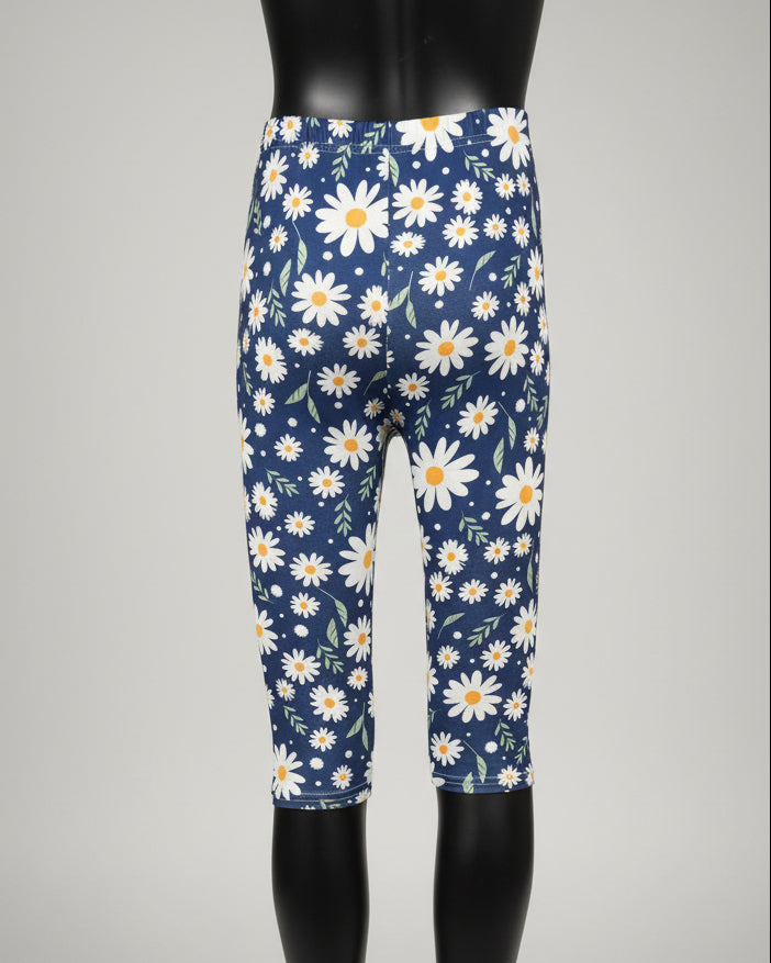 Flower patterned Capri leggings, choice of size & design!