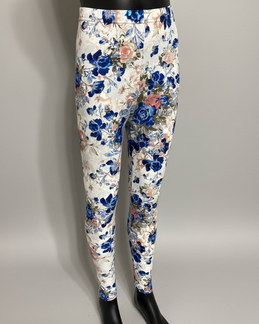 Blue Rose design leggings